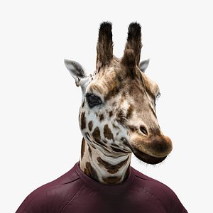 3D Giraffe head for NFT