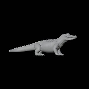 3D Alligator Sculpture 3D Print Model Animal Sculpture