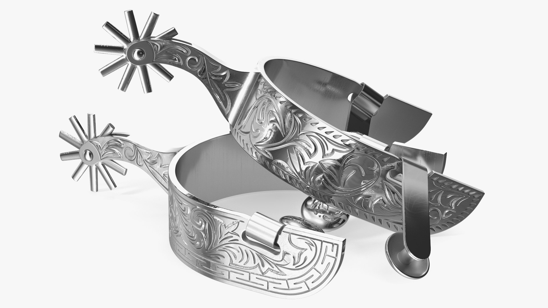 Cowboy Spurs 3D model preview