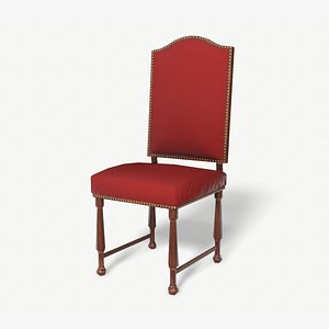 furniture cranberry peony chair wood 3D model