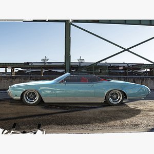 3D Convertible 1969 usa car