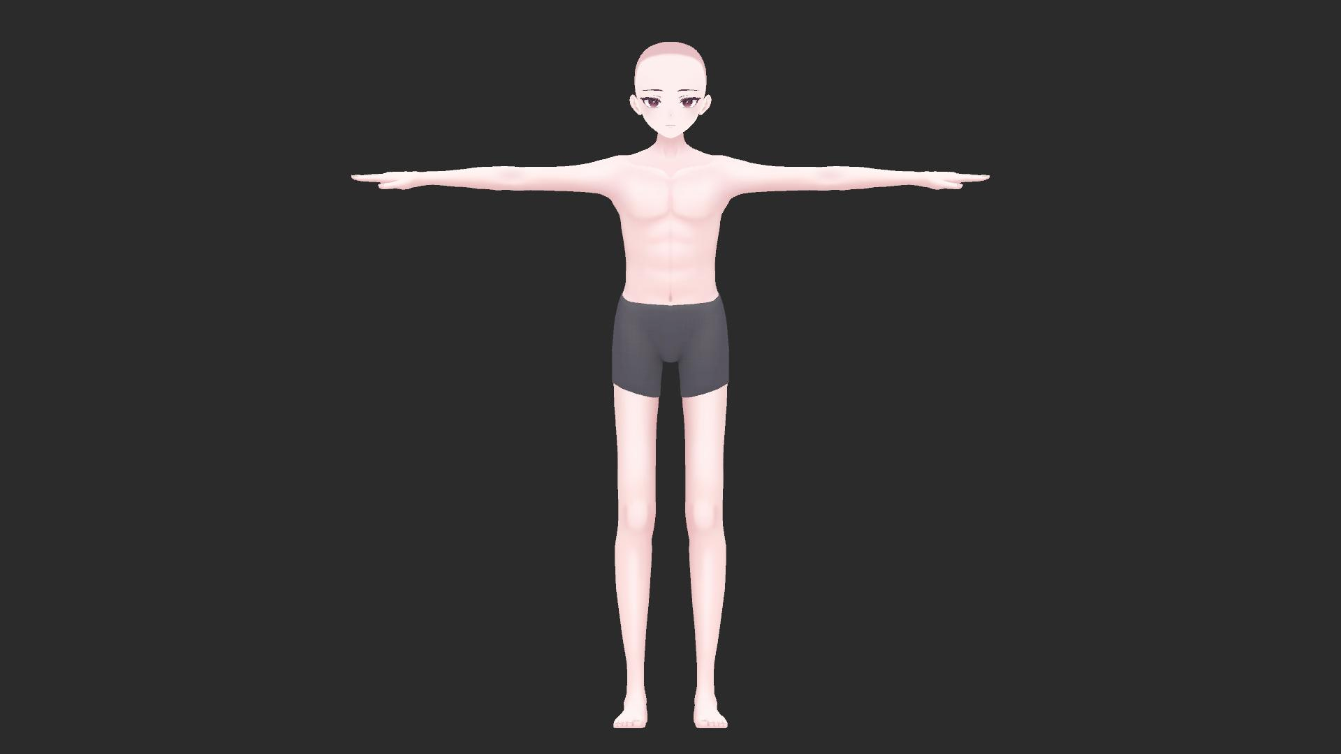 Anime Base Mesh - Male Character Model - TurboSquid 2555322