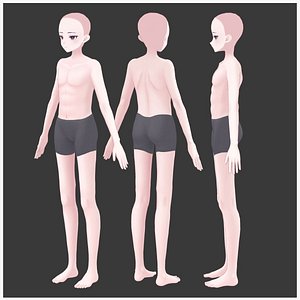 Anime Base Mesh - Male Character model