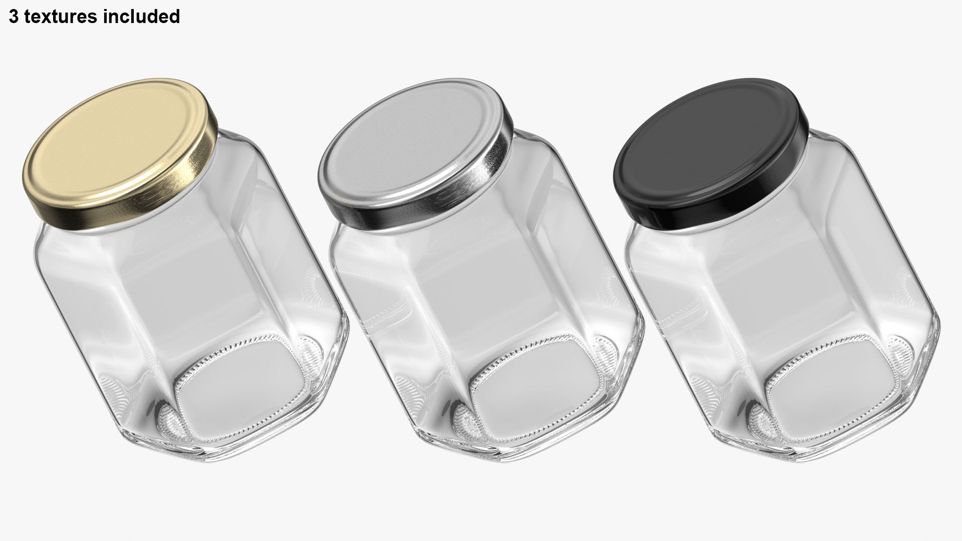 Hexagonal Glass Jar 3D model https://p.turbosquid.com/ts-thumb/t5/ohC2Se/nL/glassjarhex_a0003/jpg/1713346825/1920x1080/fit_q87/5429e2eae69d4f5e9495be78ab1ef056399ef97d/glassjarhex_a0003.jpg