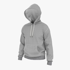 3D Realistic Worn Hoodie Male Body Shape Model V2