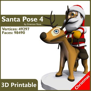 3ds max santa print-ready christmas
