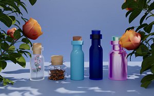 Mini Bottles 3D model