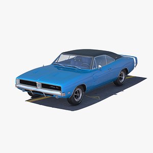 3D Dodge Charger RT 1969 model