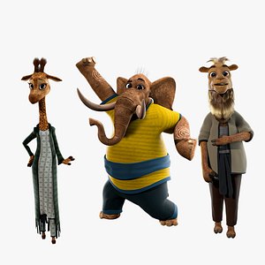 Cartoon Animals Rigged V3