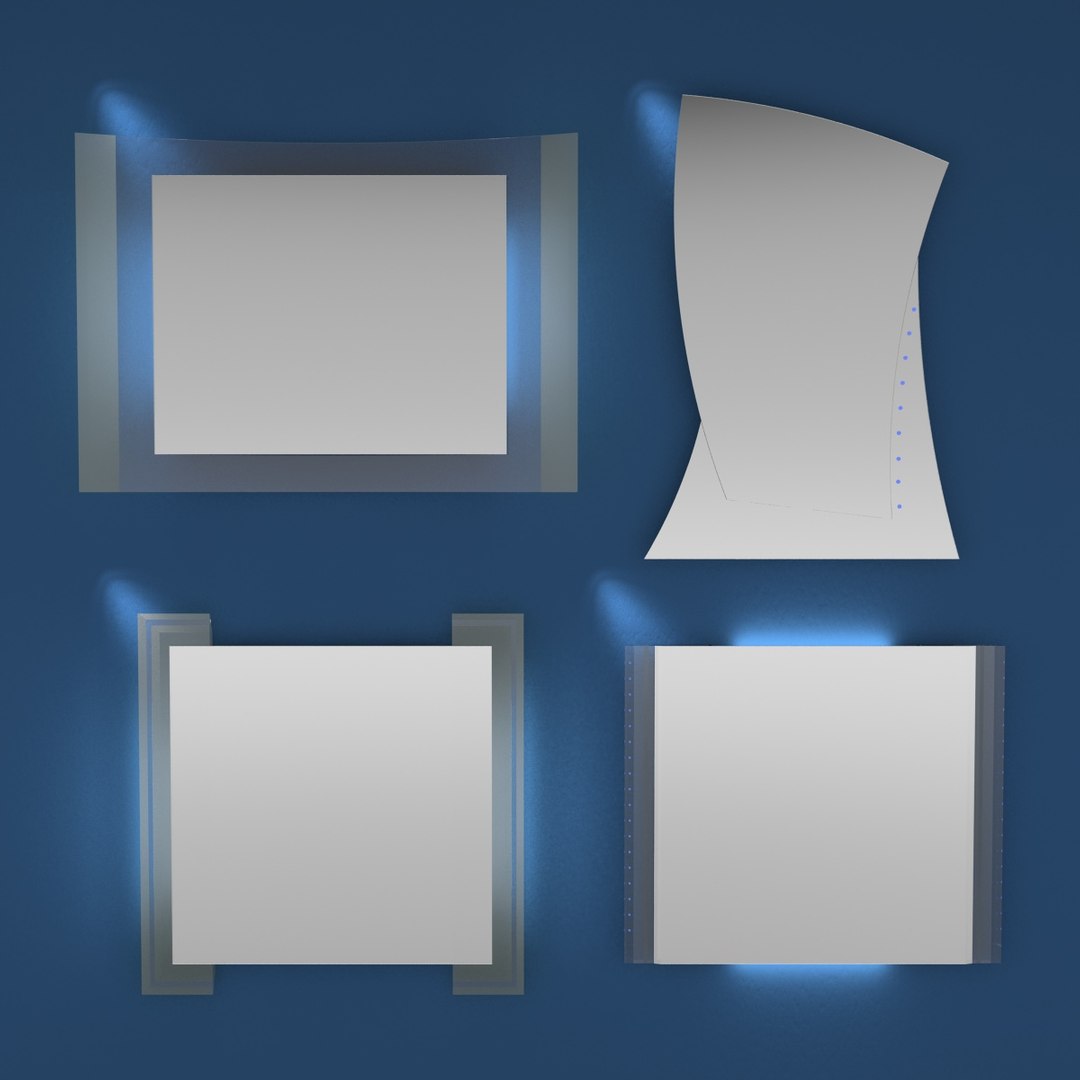 3d Model Simple Design Modern Mirrors