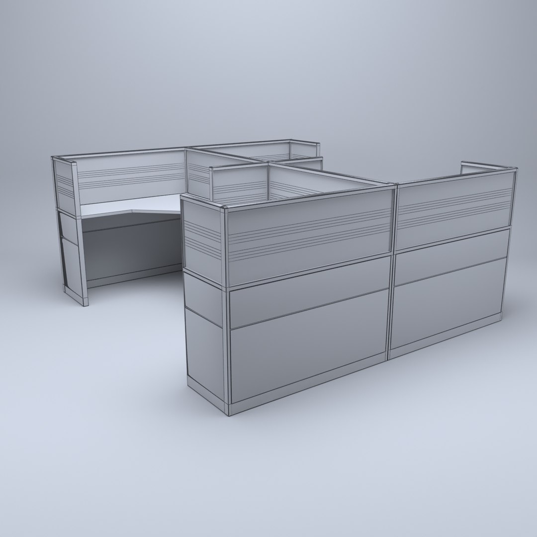 3D Model Cubicle Office - TurboSquid 1545293