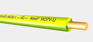 VD HO7V-U 450 750V 4 mm2 yellow green.max