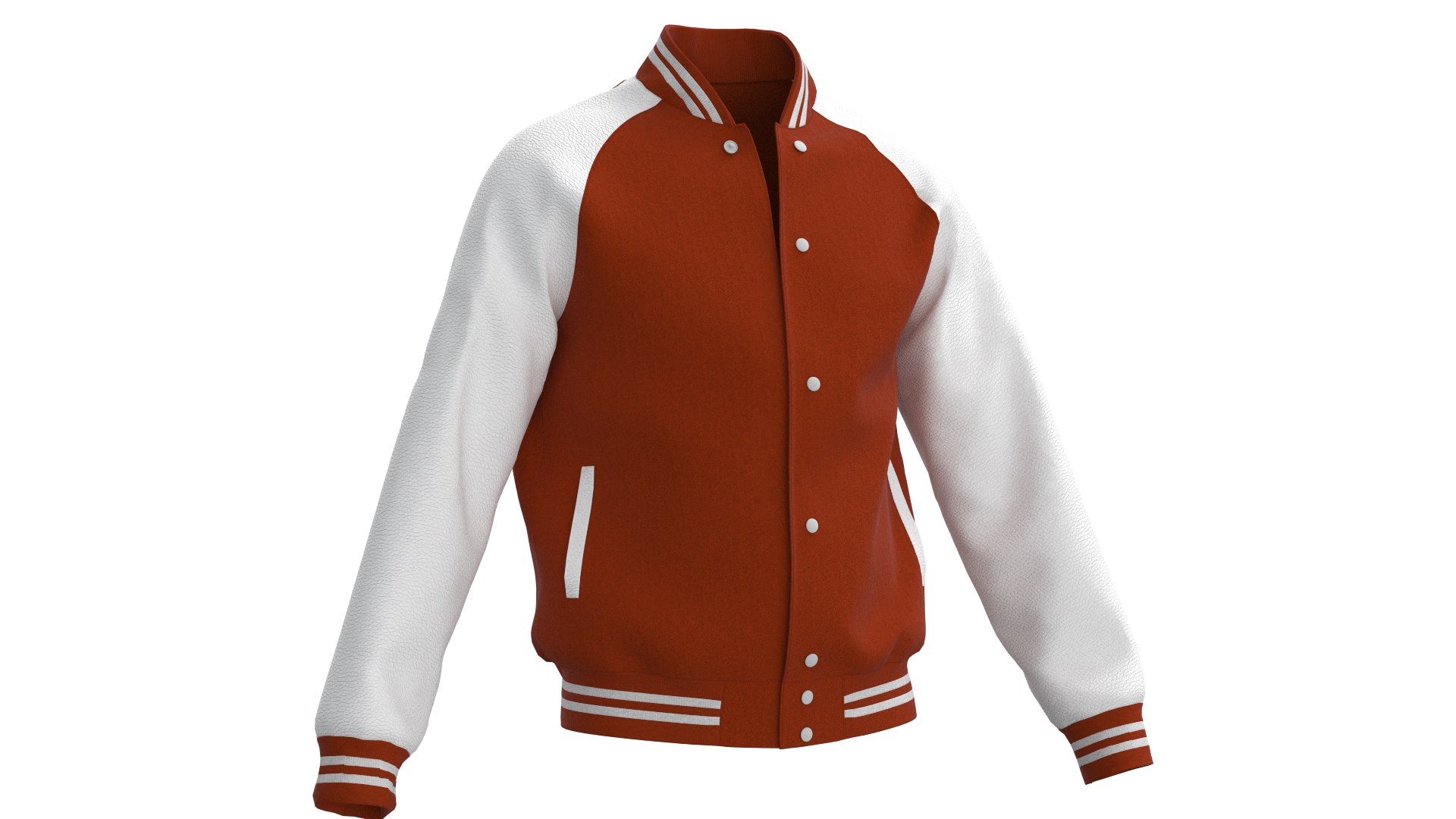 3D Male Raglan Varsity Jacket - TurboSquid 2198439