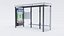 German Berlin Modern Bus Stop Shelter