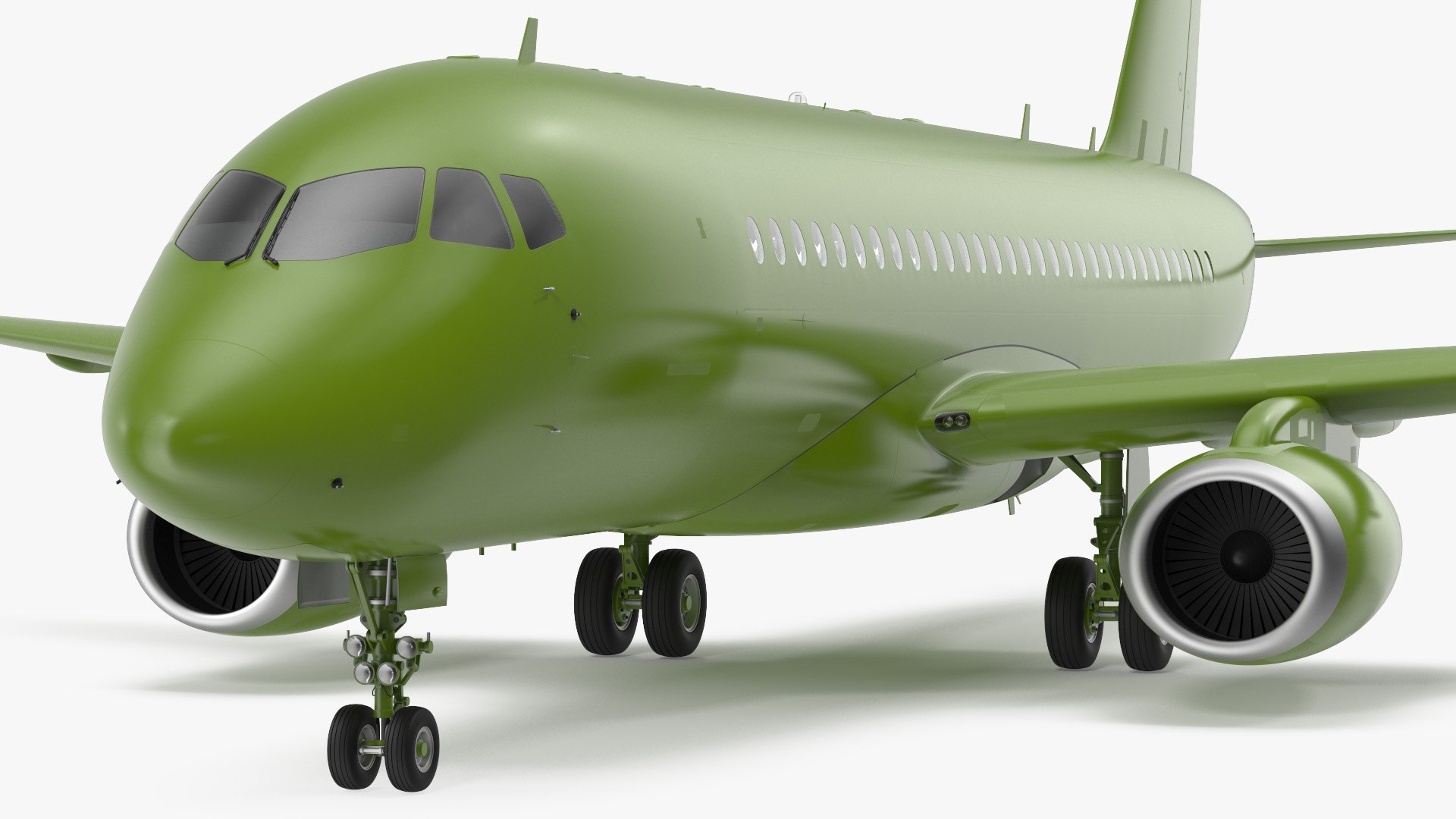 Regional Jet Rigged 3D model preview