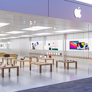 3D Apple Store IMac Iphone model