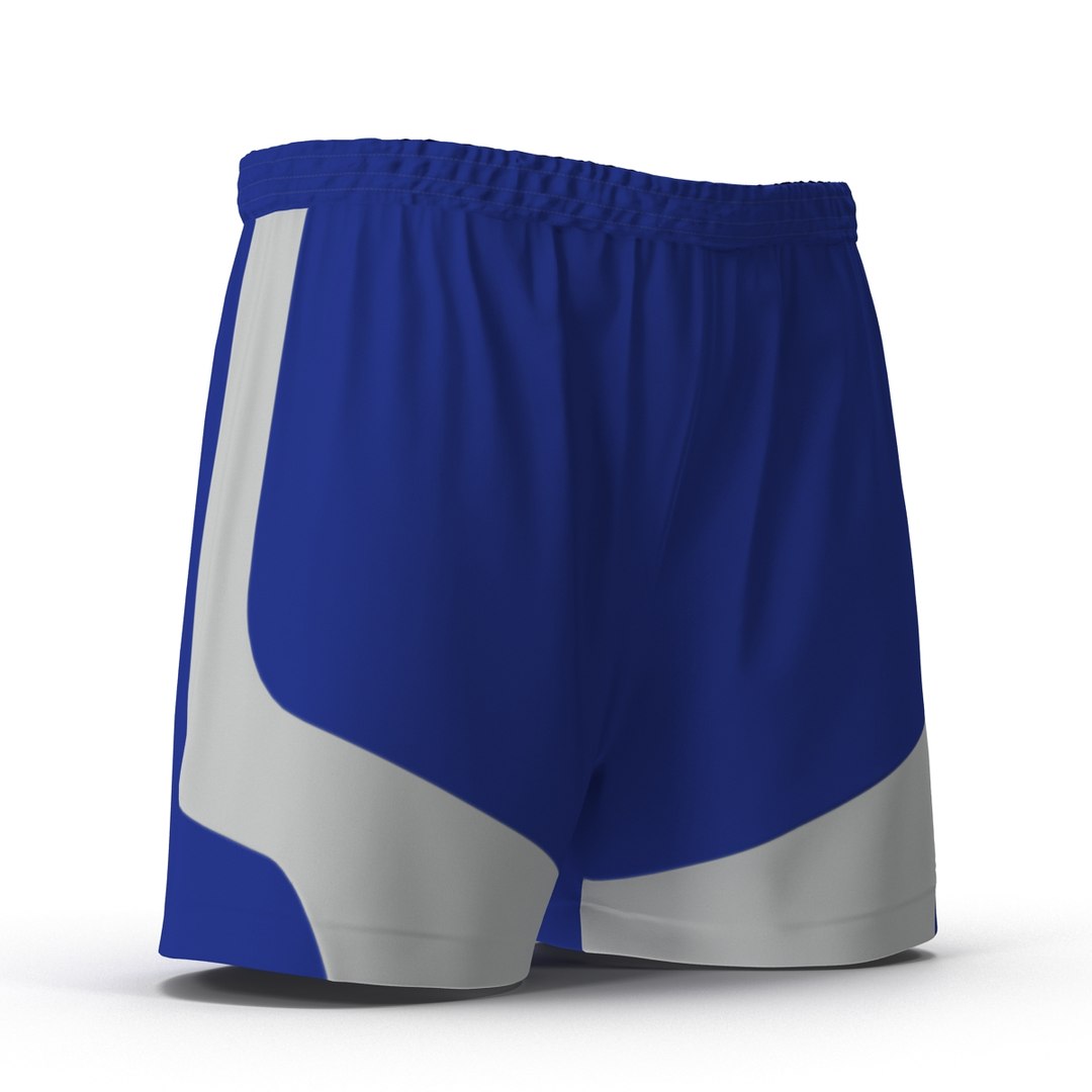 Soccer Shorts Blue 3D model preview