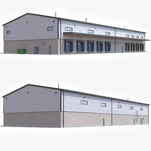3D Industrial Building 28 PBR model