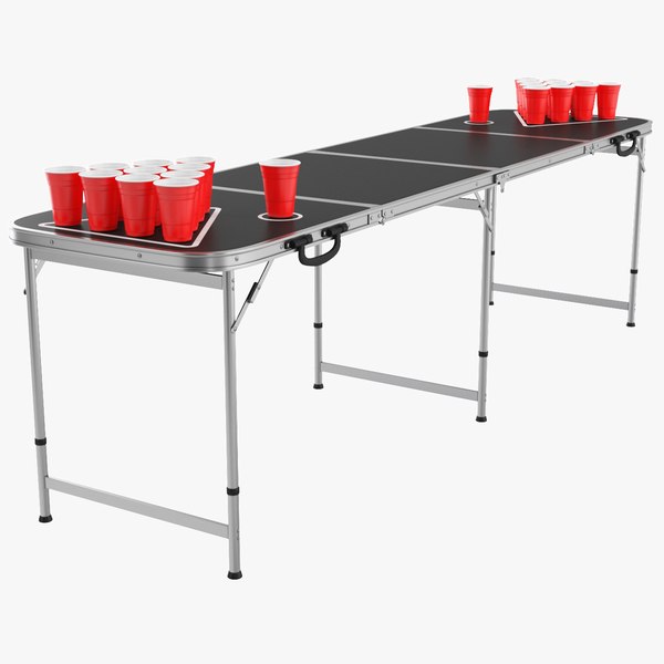 Bier-Pong-Tisch Schwarz 3D-Modell $39 - .3ds .blend .c4d .fbx .max