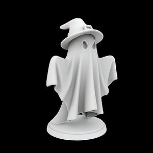3D model Spooky Ghost Figurine 3D Print Model Halloween Decor