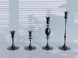 Brushed Metal Candleholders
