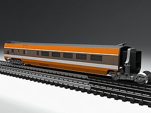 TGV HIGH-SPEED TRAIN FIRST CLASS 1ST GENERATION END-CAP CAR COMPLETE [MODEL: TGVHSECGC1]