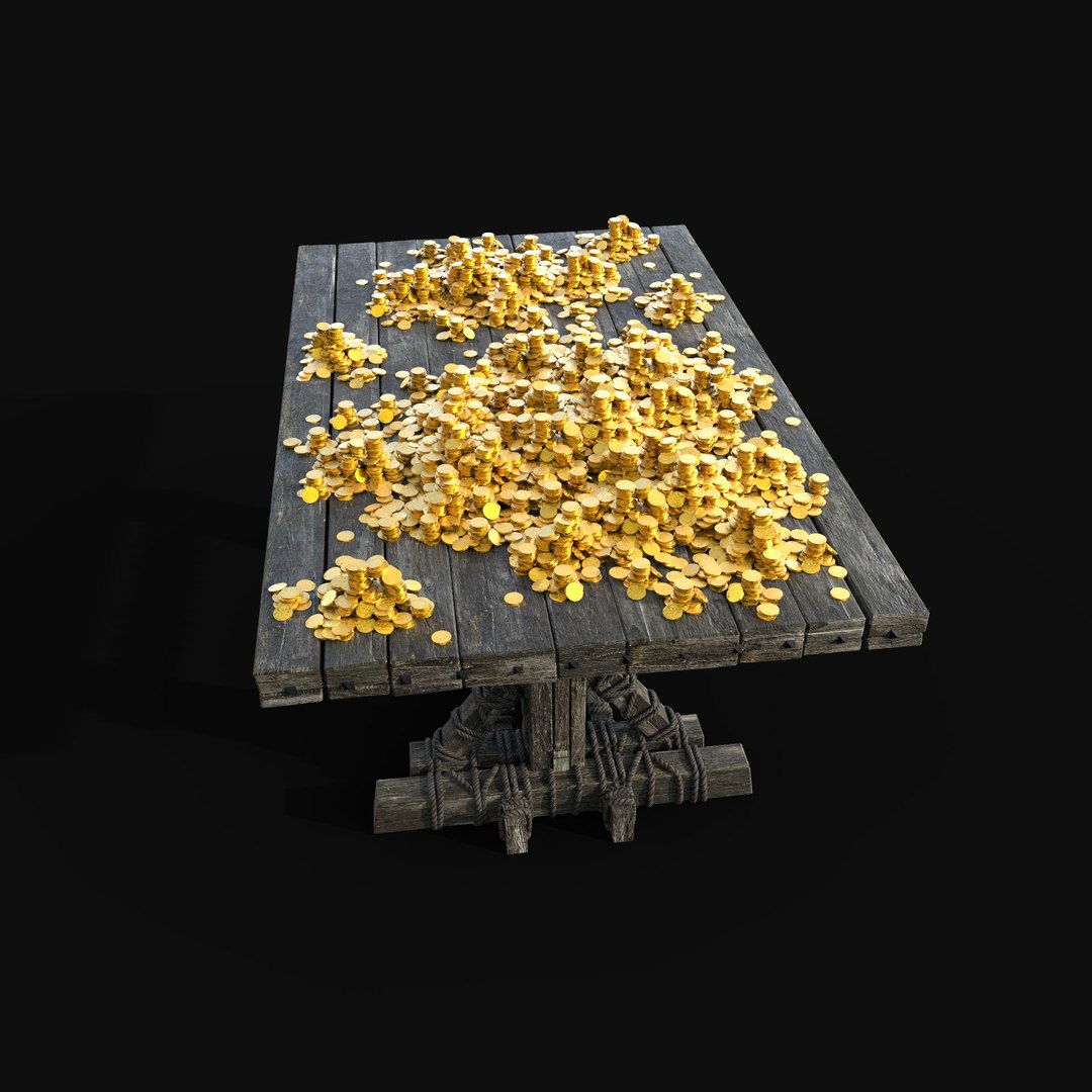 3D GOLD COINS TREASURE PILE MOUND TABLE QUEST LOOT PIRATE MEDIEVAL https://p.turbosquid.com/ts-thumb/t6/Tk2Y3Q/px/table_render4/jpg/1648136379/1920x1080/fit_q87/aba18d38483be71e12db5152508c5cb389e92466/table_render4.jpg