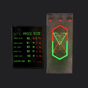 Sci-fi neon door