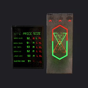 Sci-fi neon door