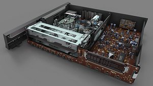 3D old video cassette recorder