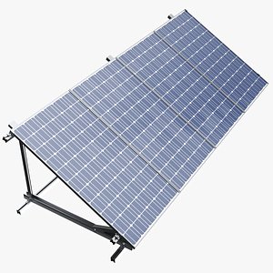 Detailed Solar Panel On Floor