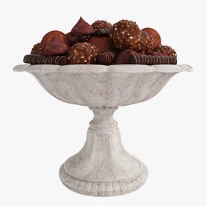 3D Chocolate marble stand model
