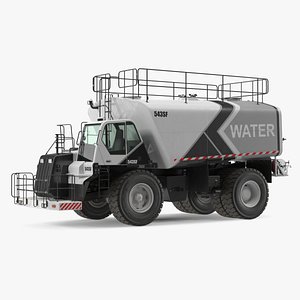 White Construction Truck with Grey Water Tank