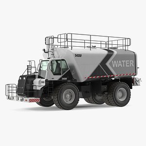 White Construction Truck with Grey Water Tank