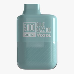 Vozol Alien 5000 Blue Razz Ice - 3D Model PBR 4K Low-poly 3D model 3D model