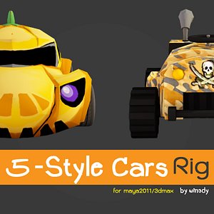 rig style 5 car 3d model