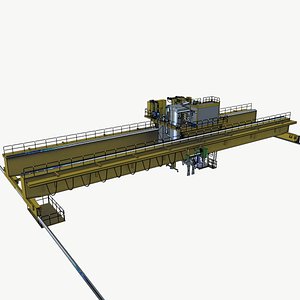 Over Head Crane Heavy Machine 3D