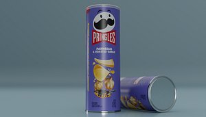 3D Pringles Parmesan and Roasted Garlic model