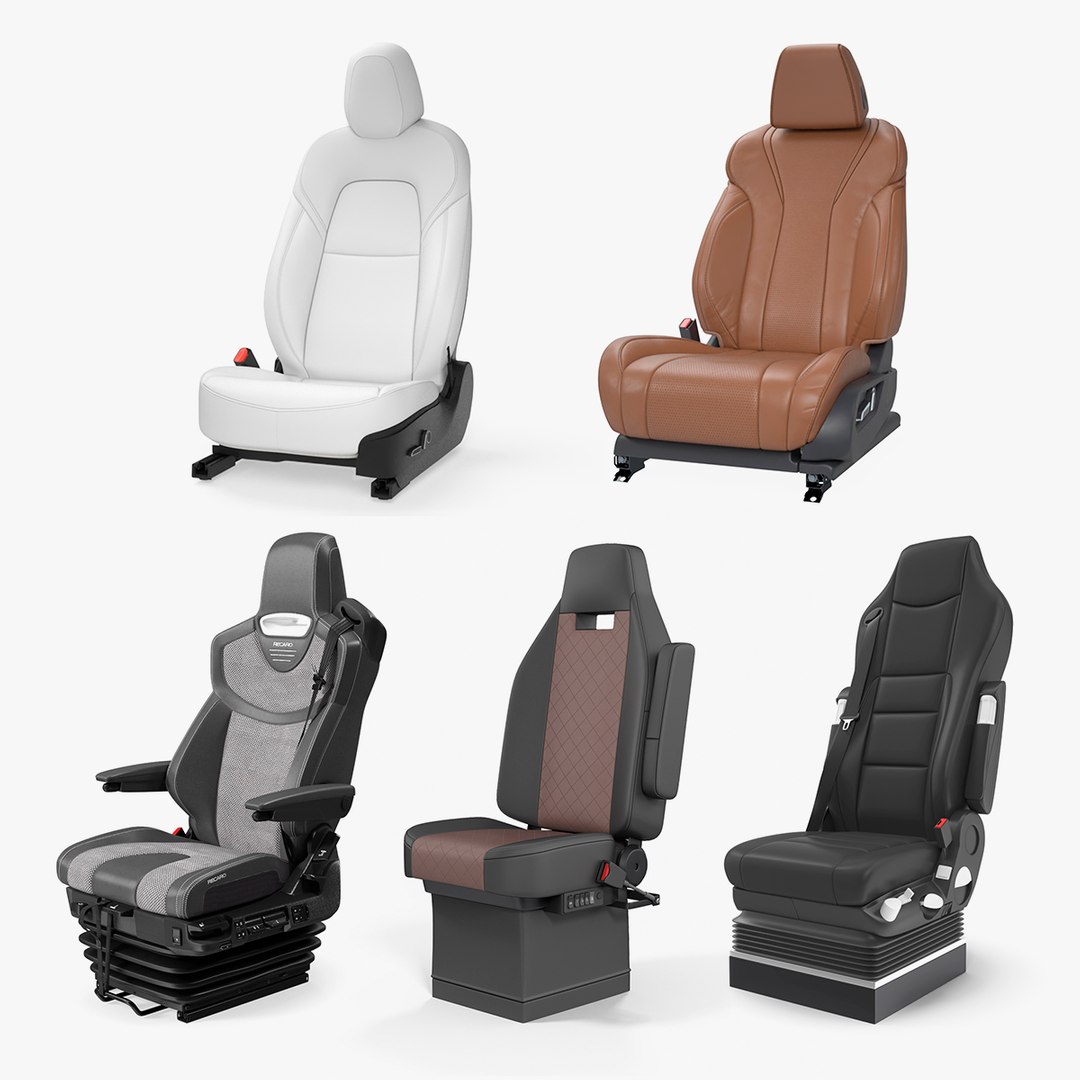 Car Driver Seats Collection 3 3D model preview