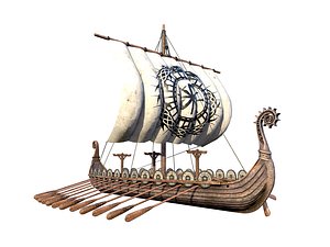 3D The Long Viking Ship