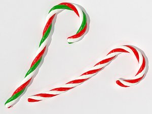 christmas candy canes 3d 3ds