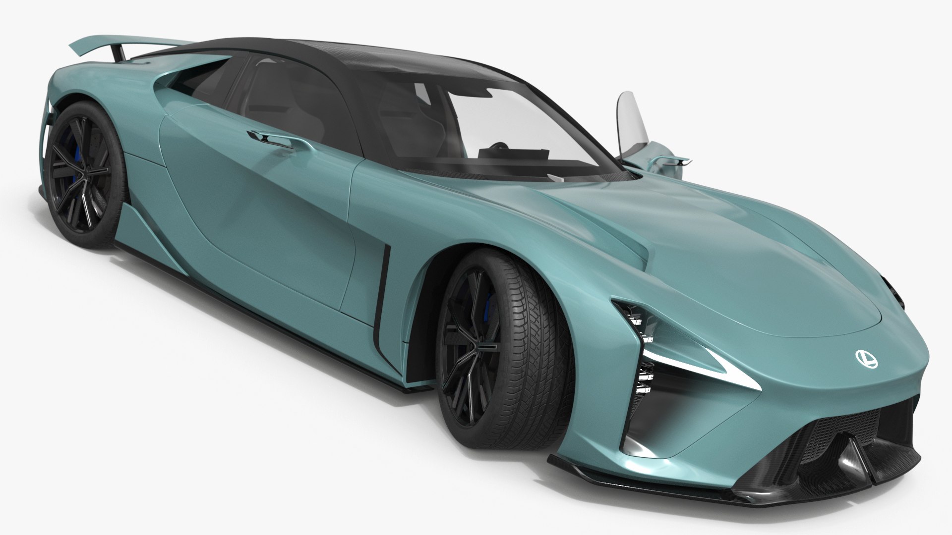 Lexus Sport Concept Car Vehicle Turquoise Rigged for Maya 3D model preview
