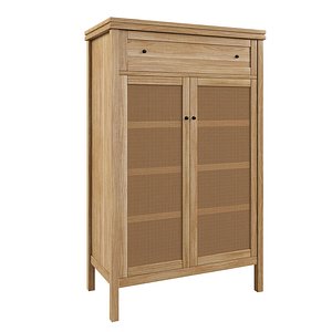 3D Gabin chest of drawers in solid pine and cane