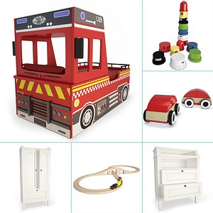 Boy Fire Truck Bedroom Set