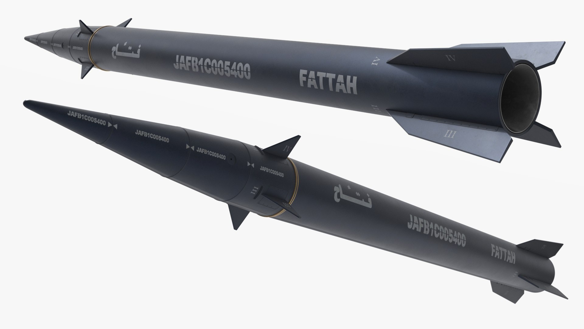 Iran Fattah-1 Hypersonic Missile 3D model preview