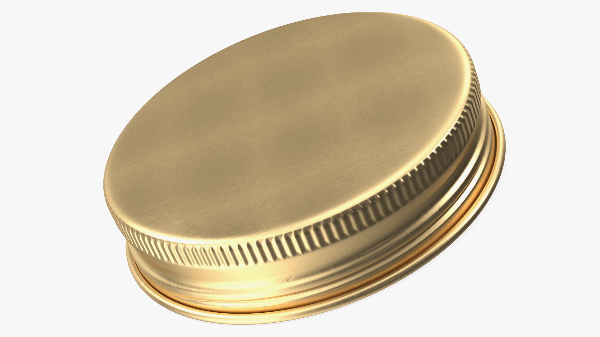 38mm Aluminium Bottle Screw Cap Golden 3D model preview