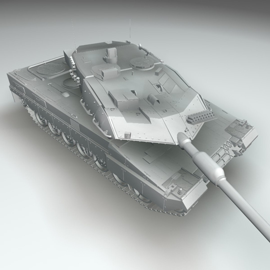 Battle Tank Leopard2a6 3d Obj
