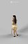 Asian Woman Business In A Skirt Sitting Listening Passion Elegant
