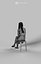Asian Woman Business In A Skirt Sitting Listening Passion Elegant