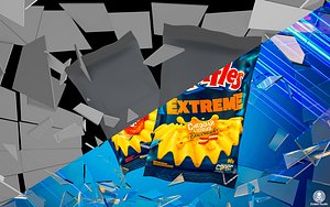 fried potato chips with broken glass scene